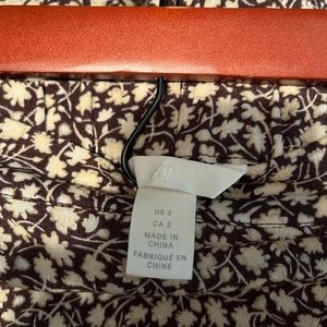 H&M midi split floral skirt size 2